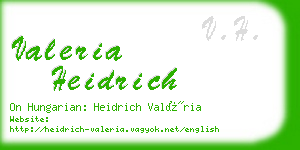 valeria heidrich business card